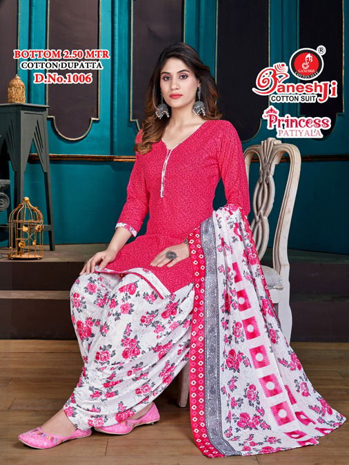 Princess Patiyala Vol 1 By Ganeshji Printed Cotton Dress Material Wholesale Shop In Surat